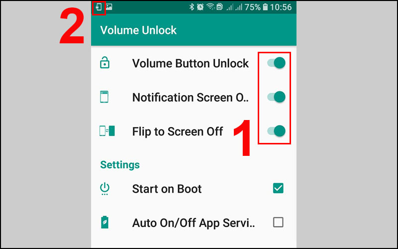 Bất tất cả các tính năng của Volume Unlock